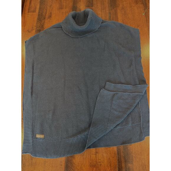 Matilda Jane M Poncho Sweater Forged Ahead Cowl Neck Oversized Boho Western Knit - Picture 10 of 11